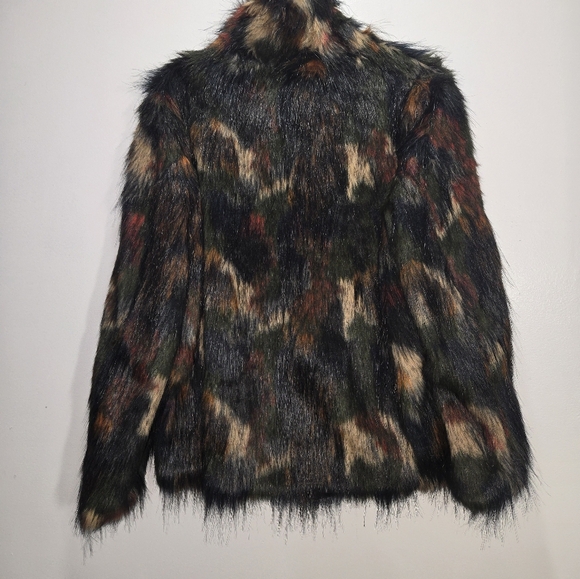 Wildflower Faux Fur Multicolor Jacket M - Picture 3 of 10